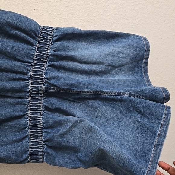 Denim Short Sleeve Jumpsuit - Picture 6 of 10